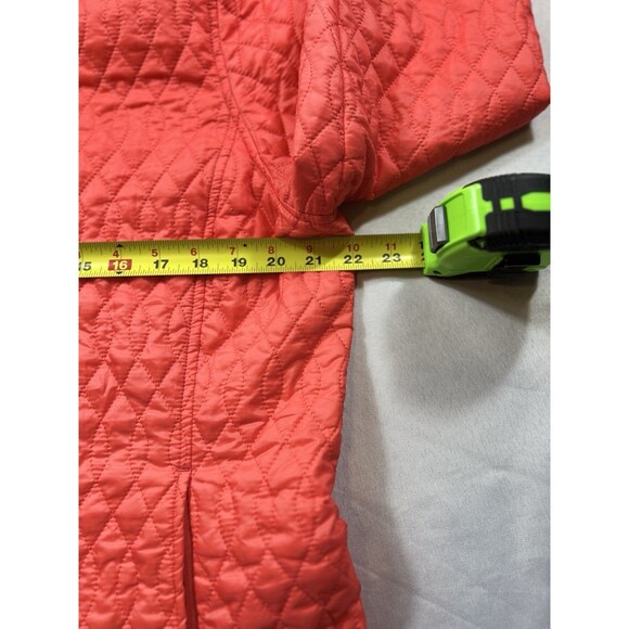 Lands End Primaloft Packable Puffer Coat Jacket Orange Size Large - Picture 4 of 12